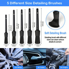 26pcs Car Detailing Brush Set Auto Detailing Drill Brush Set Car Detailing Brush