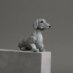 Cute Pug & Dachshund Dog Statues for Garden Decor