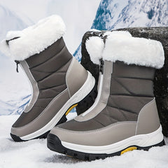 Women's Non-slip Winter Snow Boots with Zipper High Tube Hiking Boots
