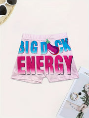 Letter Print High Waist Shorts Sexy Workout Slim Shorts
