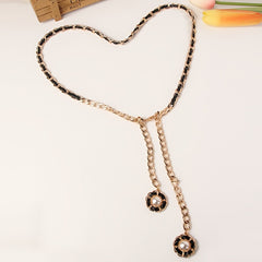 Women's Pearl Pendant Waist Chain Dress Decorative Belt