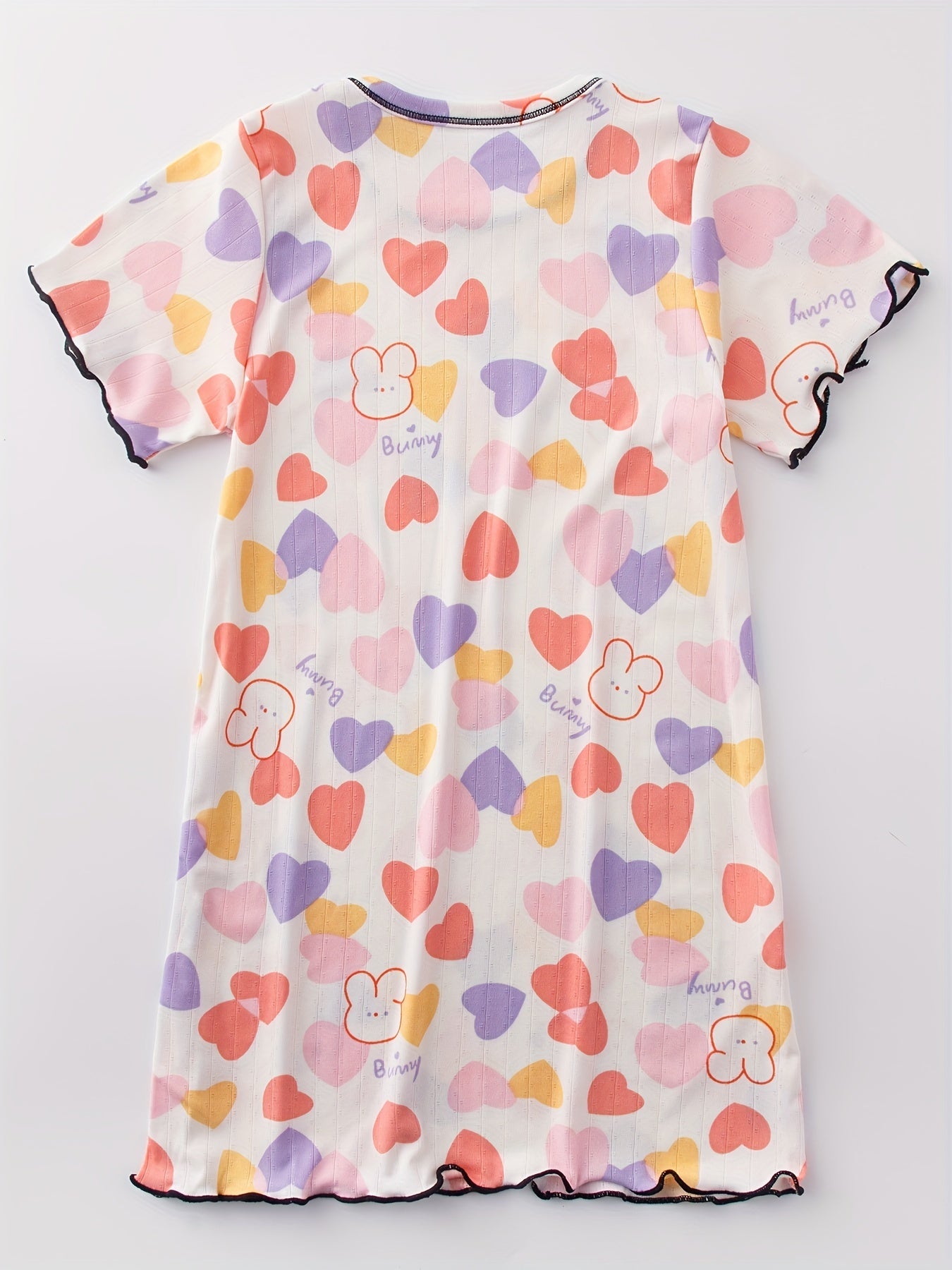 Girls Casual Dress Short Sleeve Long T shirt Pajamas