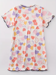 Girls Casual Dress Short Sleeve Long T shirt Pajamas