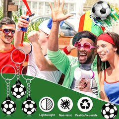 6pcs Football Keychain PVC Soft Rubber Soccer Ball Toy