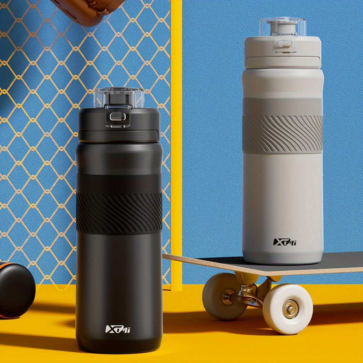 316 Stainless Steel Sports Water Bottle 600ml Portable Fitness Cup