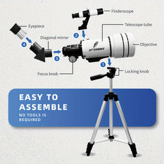 Afterwave 70mm Monocular Telescope 15-150X Magnification