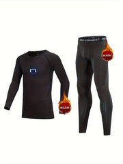 Kids Compression Fleece Set - Football Crew Neck Pullover