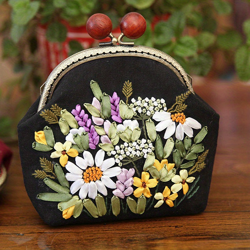 DIY Ribbon Embroidery Material Bag Kit