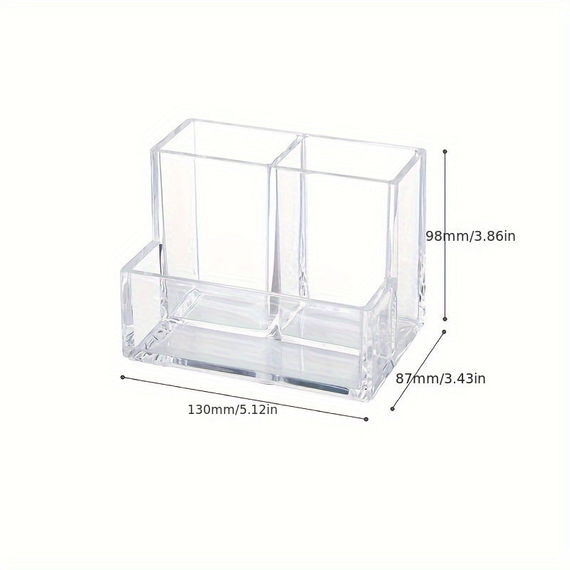Minimalist Style Office Storage Box With Transparent Compartments