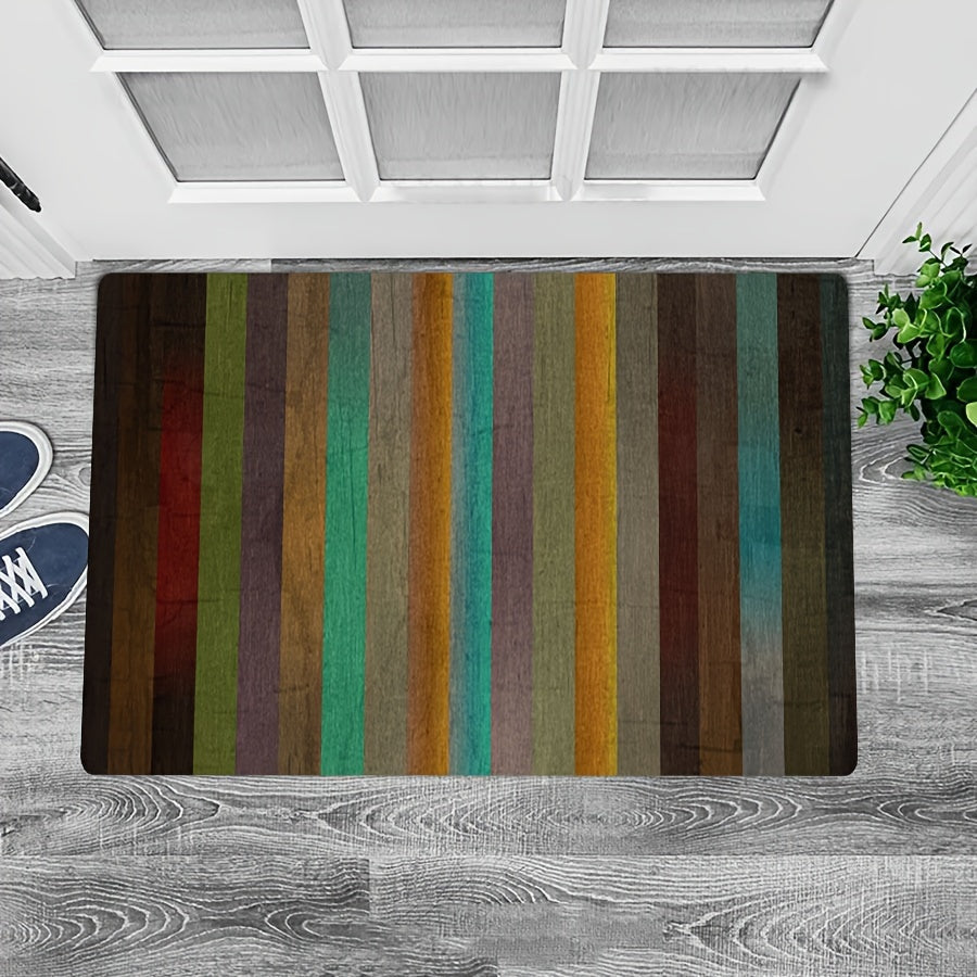 Crystal Velvet Striped Carpet Entrance Door Mat