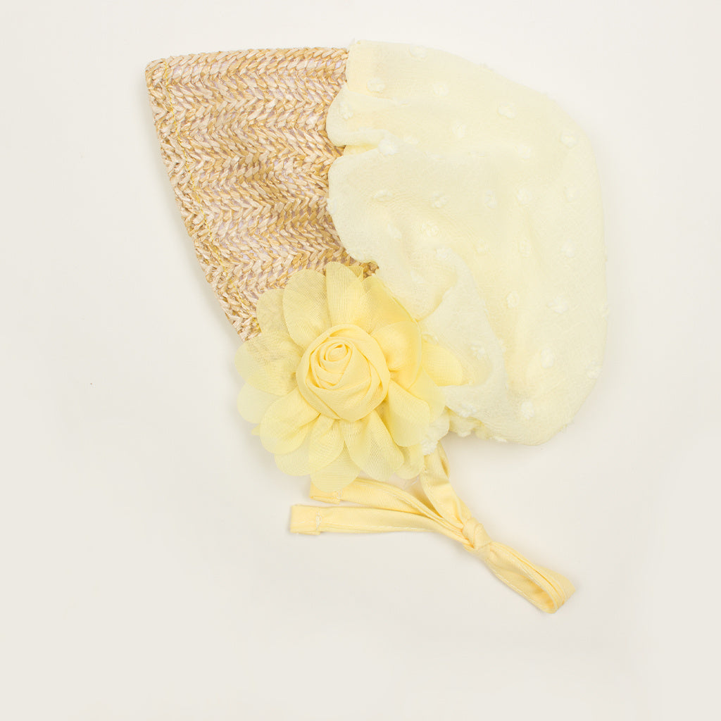 Chiffon Rose Baby Gauze Court Headscarf Hat