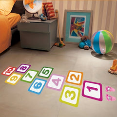 Jumping House Floor Sticker Plaid Digital Decoration Waterproof Self-adhesive