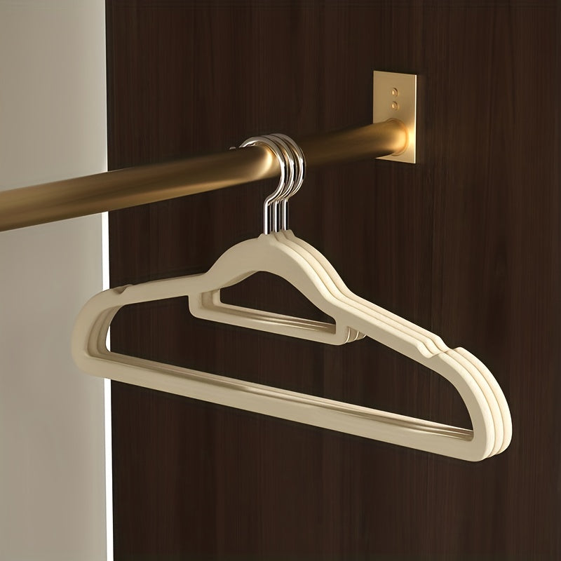 5pcs Velvet Clothes Hangers - Non-slip Design for Air Drying Wet