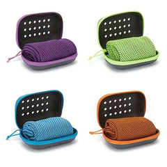 Cooling Sports Towel with Silicone Storage Box - Quick Dry