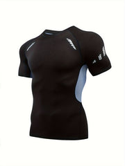 Men's Short Sleeve Compression Shirt Moisture Wicking Baselayer