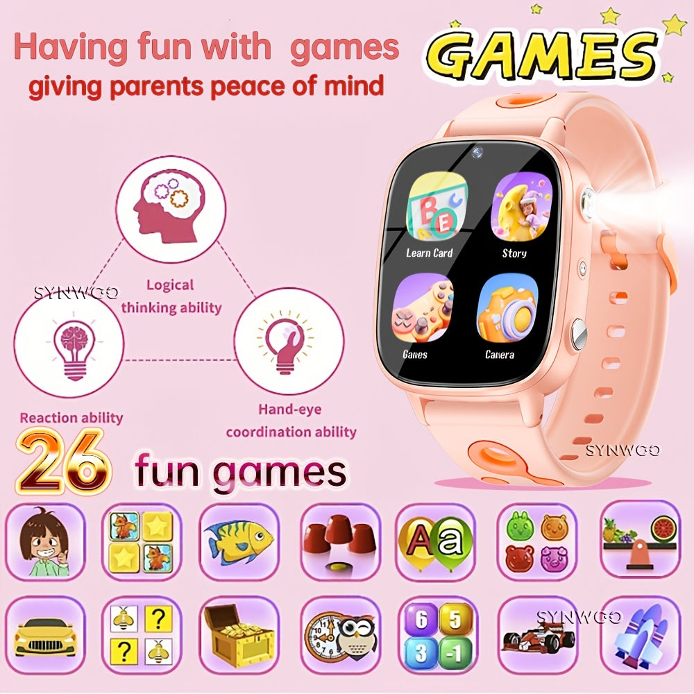 Synwoo Kids Smart Watch 1.8" Display 500mAh Pedometer 26 Games LED Flashlight