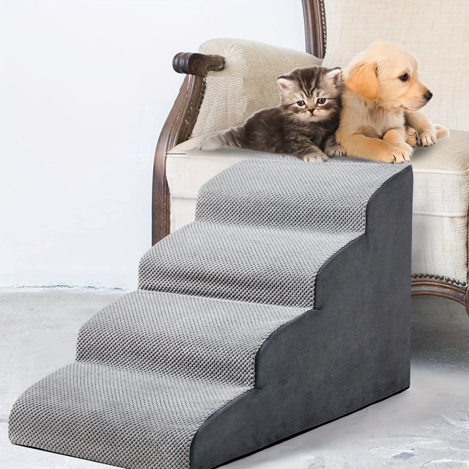 Pet Stairs 3 4 5 Steps Dog Stairs Ramps For Bed Non Slip Pet Steps