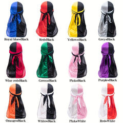 Elastic Hair Protection Cap Pirate Hat Unisex Soft Silk Turban Hat