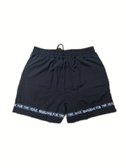 Men's Breathable Solid Shorts with Pockets Drawstring Elastic Waist