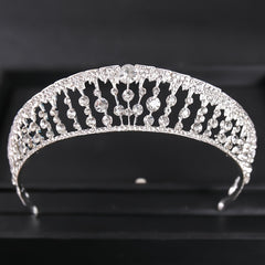 Silver Rhinestone Crystal Tiara Bridal Crown Wedding Hair Accessories