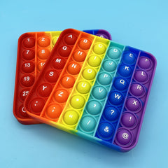 2 in 1 Pop Fidget Toys Letters & Numbers Sensory Pop Math Learning