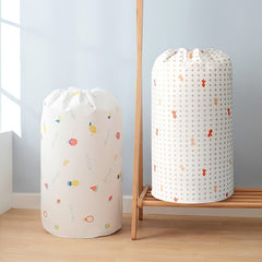 Cylindrical Drawstring Cartoon Quilt Bag Clothes Storage
