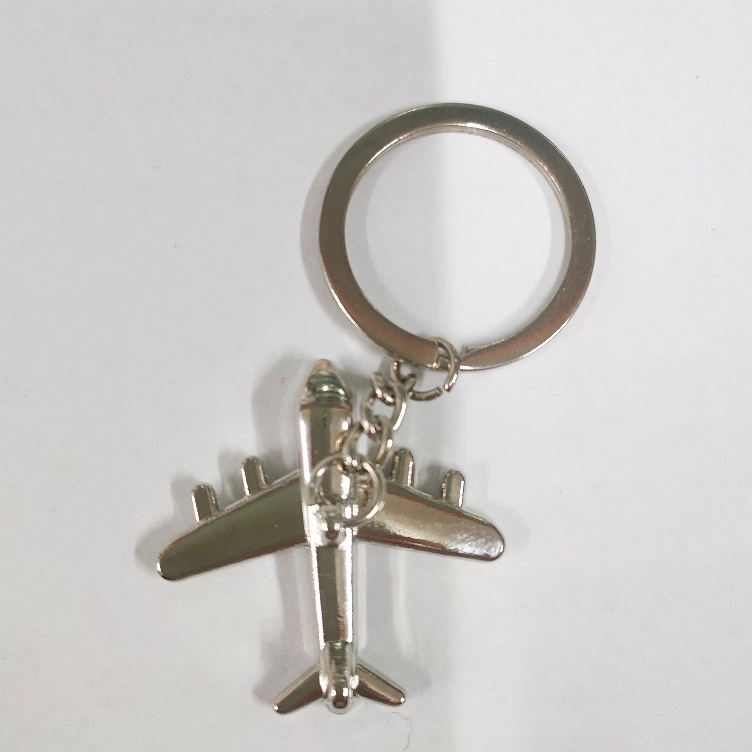 Metal Model Airplane Keychain Pendant Key Keyring