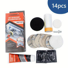 Car Headlight Restoration Kit Lens Cleaning & Polish