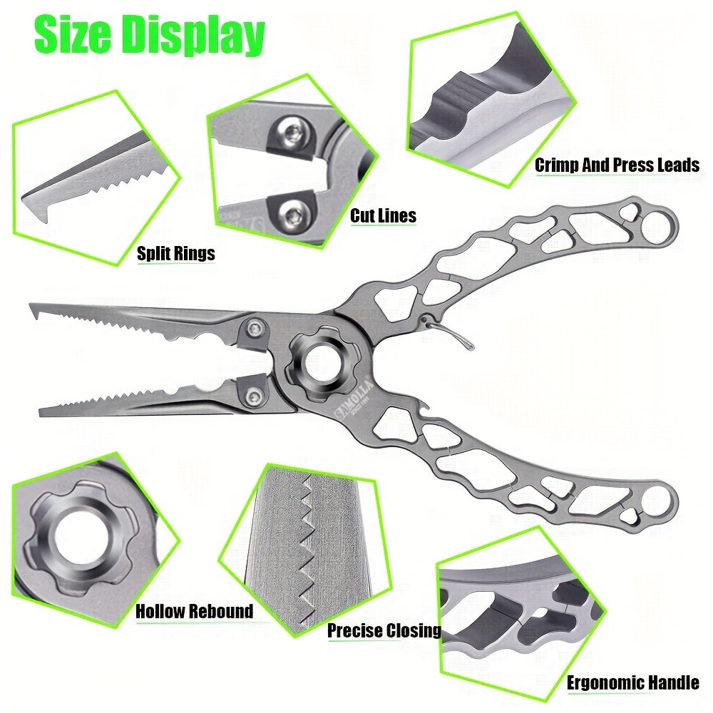 Stainless Steel Fishing Plier Scissors Line Cutter Hooks Remover