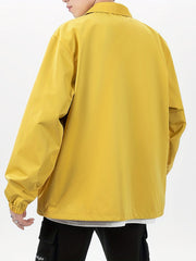 Stylish Snap Button Up Lapel Coat for Men