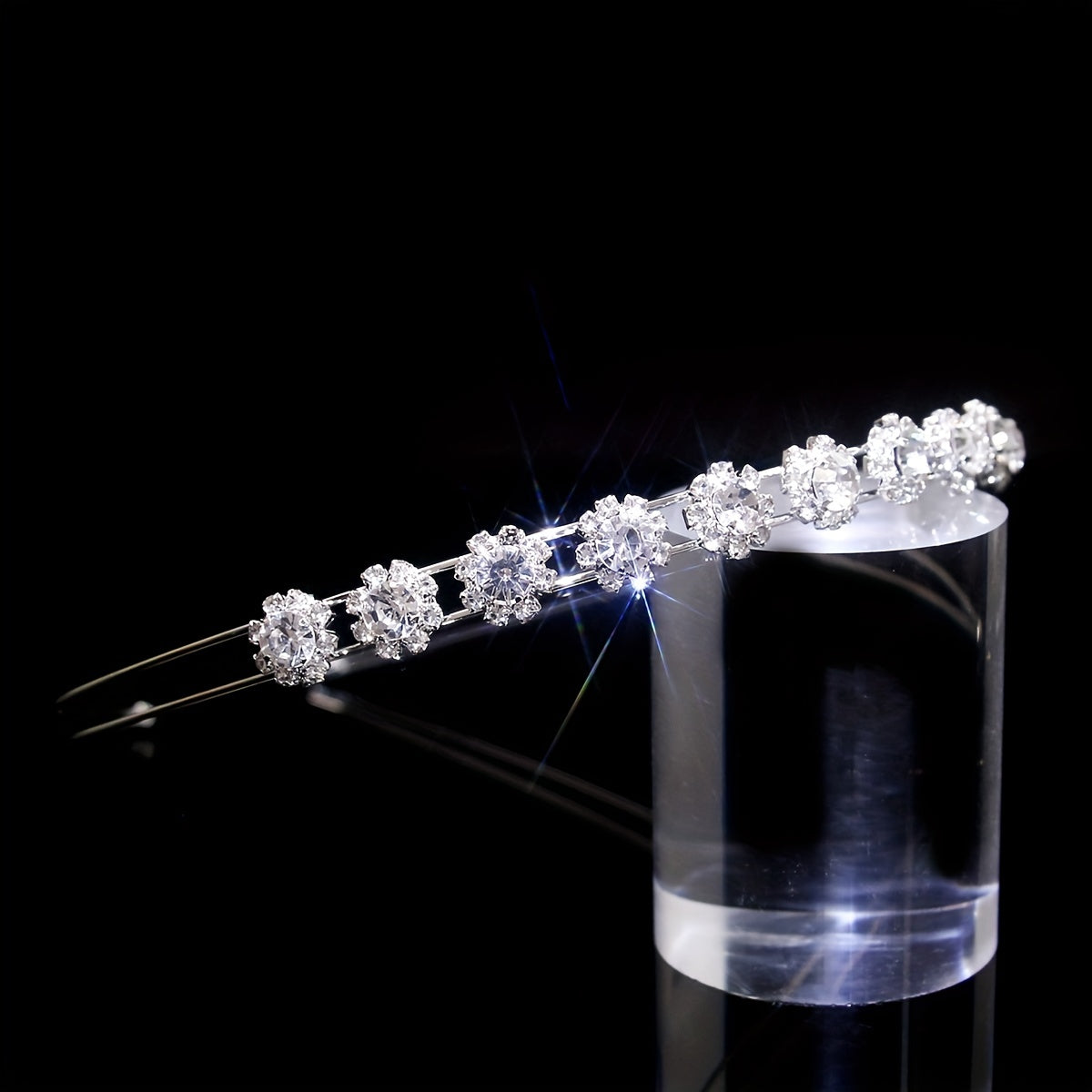 Rhinestone Headband Queen Crown Tiara Head Jewelry Bridal Wedding Hair Accessory