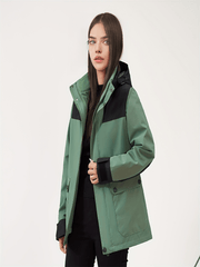 3-in-1 Fleece Hooded Jacket for Women - Waterproof & Windproof