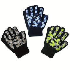 Kids Winter Knitted Gloves Elastic Grip Warm Keeping Children's Gloves