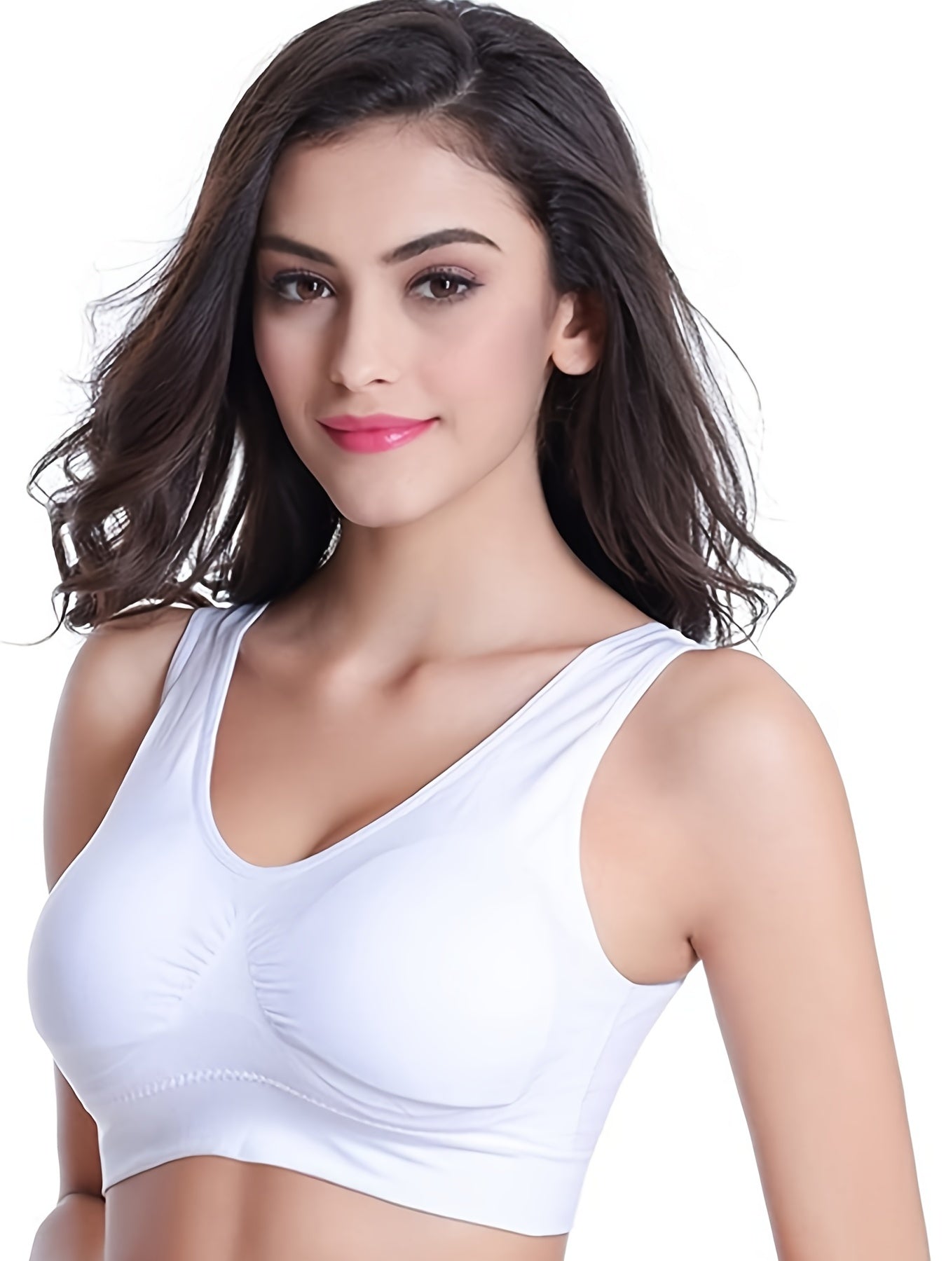 3 Pcs Wireless Push Up Sports Bra Yoga Tank Top Women's Lingerie