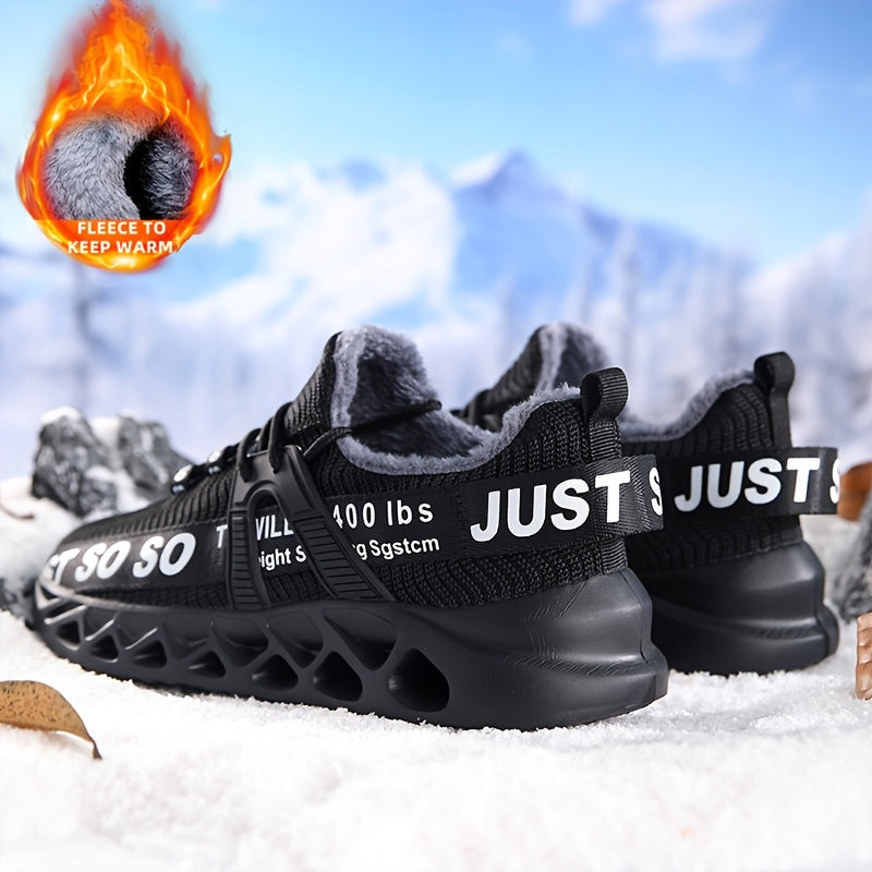 Men's Lightweight Winter Sneakers with Fuzzy Lining