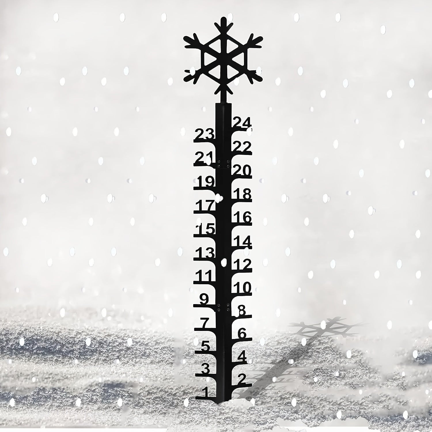 Snow Gauge Metal Snow Probe Snow Depth Measuring Rod Garden Christmas Gift