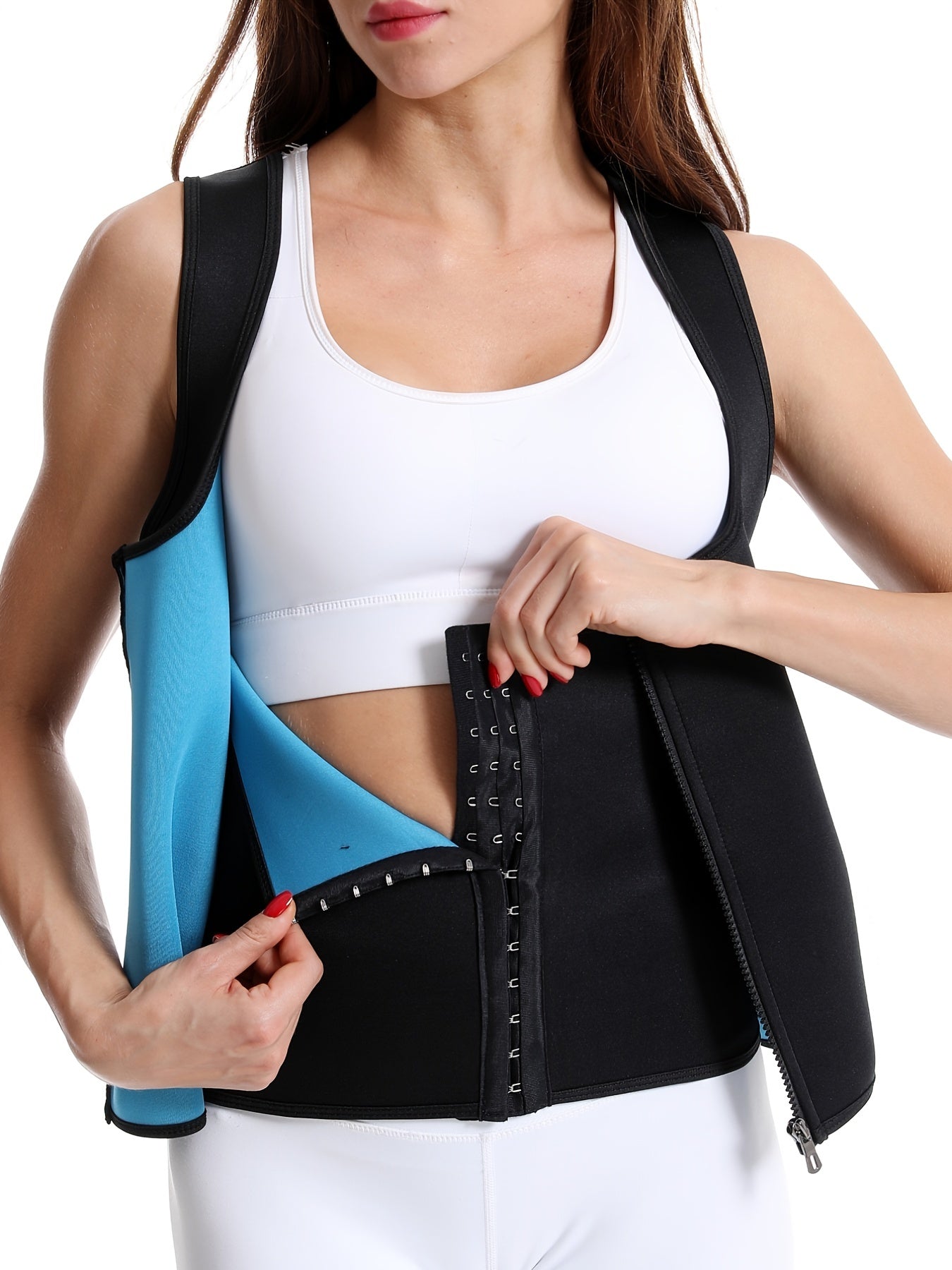 Zipper Tummy Control Corset Waist Trainer Belt Hourglass Body Shaper