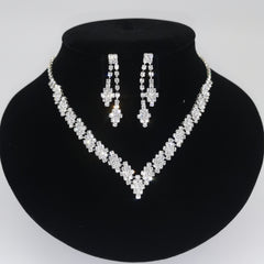 Chunky Jewelry Set Choker Necklace & Tassel Earrings Prom Costume Party
