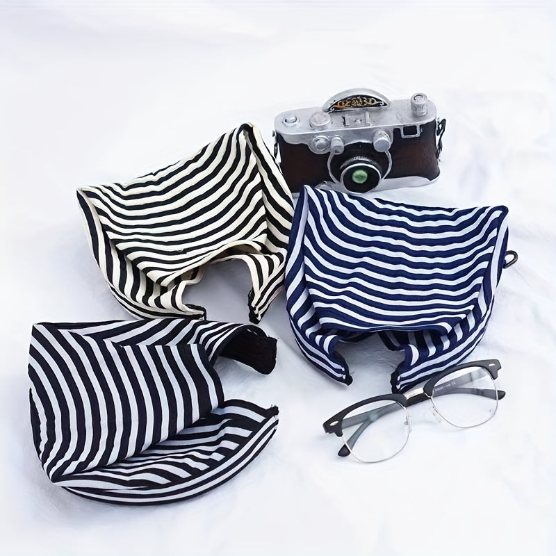 Striped Foldable Visor Hat Sun Protection Women