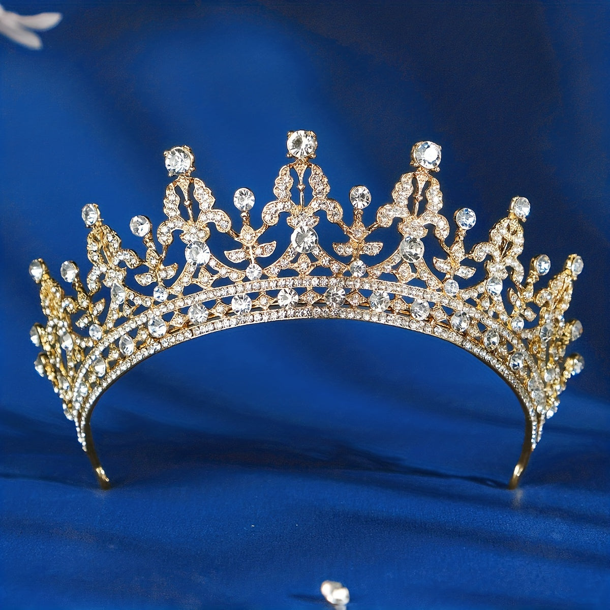 Rhinestone Baroque Crown Tiara Headband Bridal Wedding Headwear