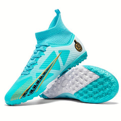 High Top Turf Football Boots Anti Skid TF Soccer Cleats