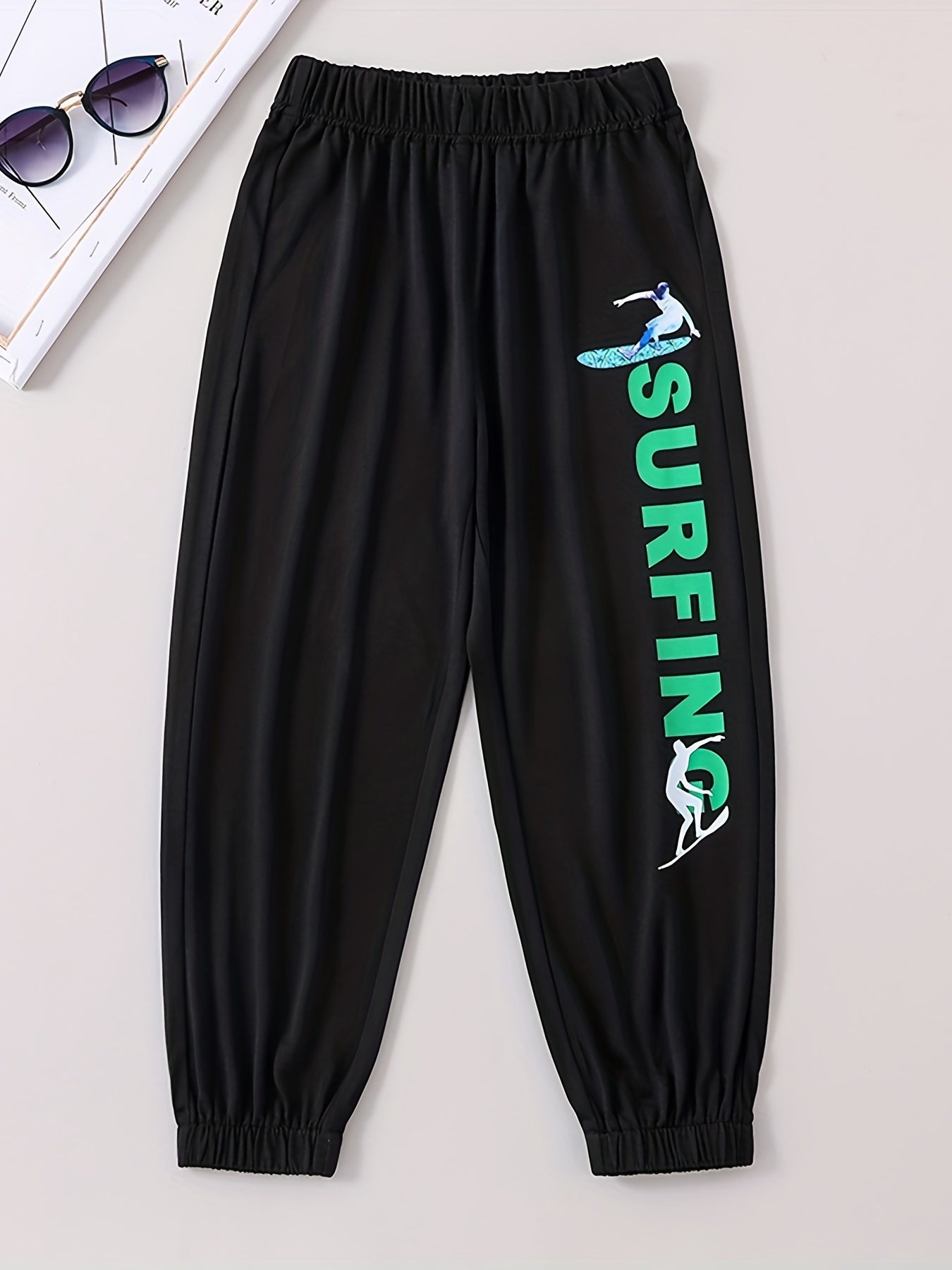 Teen Casual SURFING Elastic Waist Sweatpants Clothes
