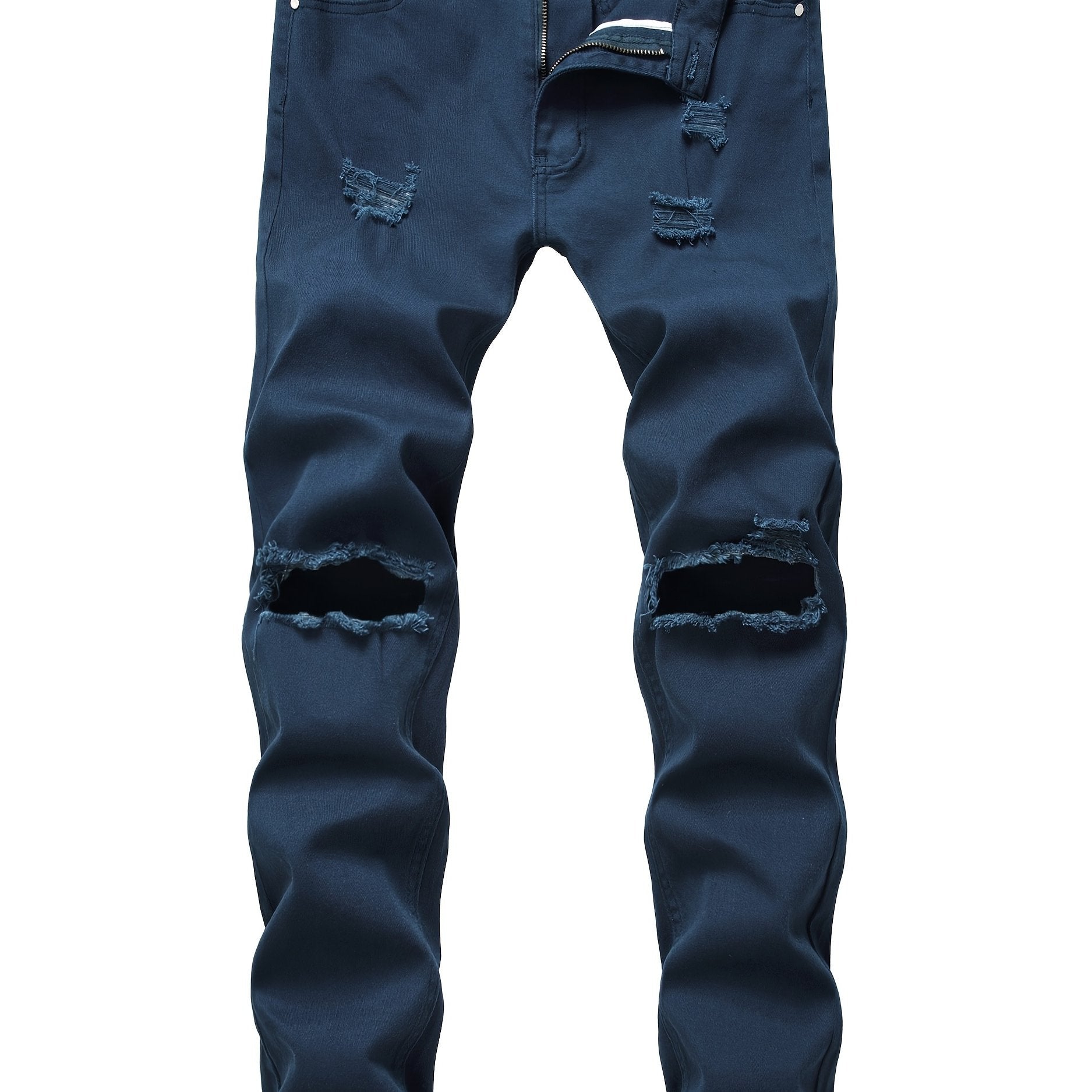 Men's Ripped Slim Fit Distressed Jeans