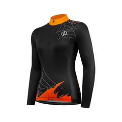 Halloween Spider Web Long Sleeve Cycling Jersey