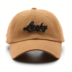 Embroidered Curved Brim Baseball Cap for Spring/Autumn