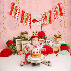 Strawberry Birthday Decorations Kit Sweet One Party Highchair Banner