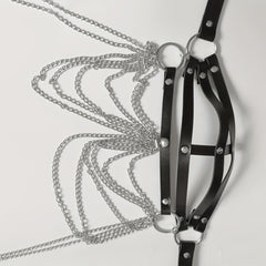 Gothic Chain Tassel Strappy Mask Halloween Cosplay Studded