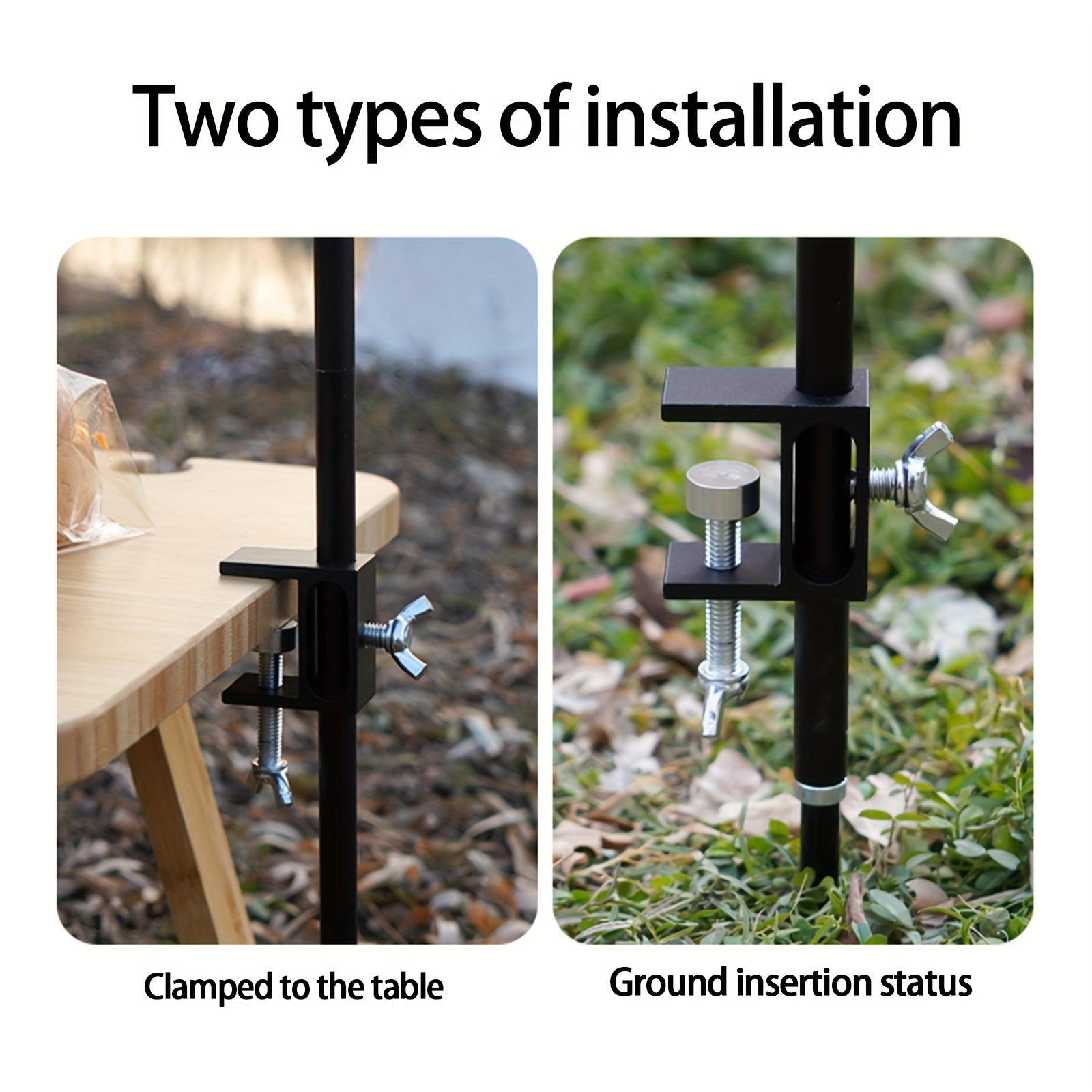 Portable Folding Lantern Stand Pole for Camping Fishing Picnic BBQ