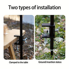 Portable Folding Lantern Stand Pole for Camping Fishing Picnic BBQ