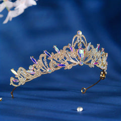 Retro Court Style Crown Gauze Headwear Hair Hoop